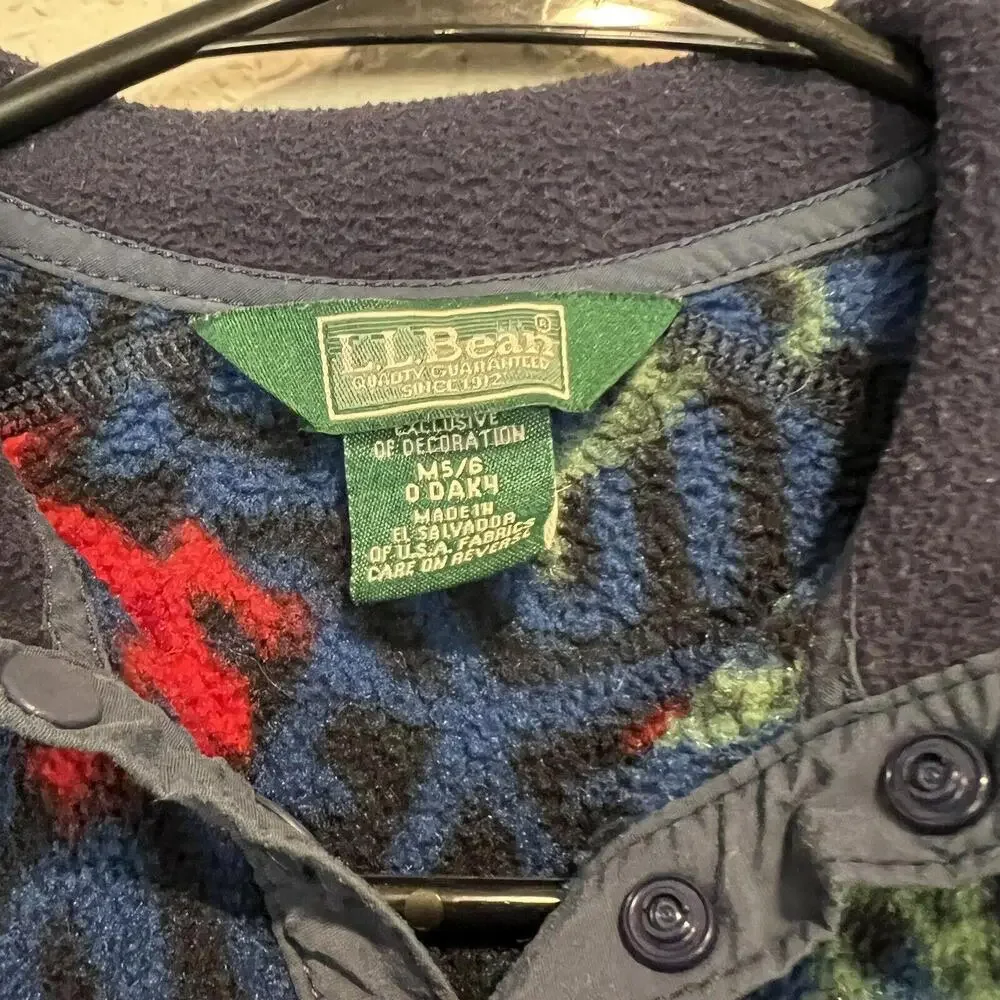 Vintage 90’s Kids‎ L.L. Bean Fleece Pullover Size Medium (5-6)
